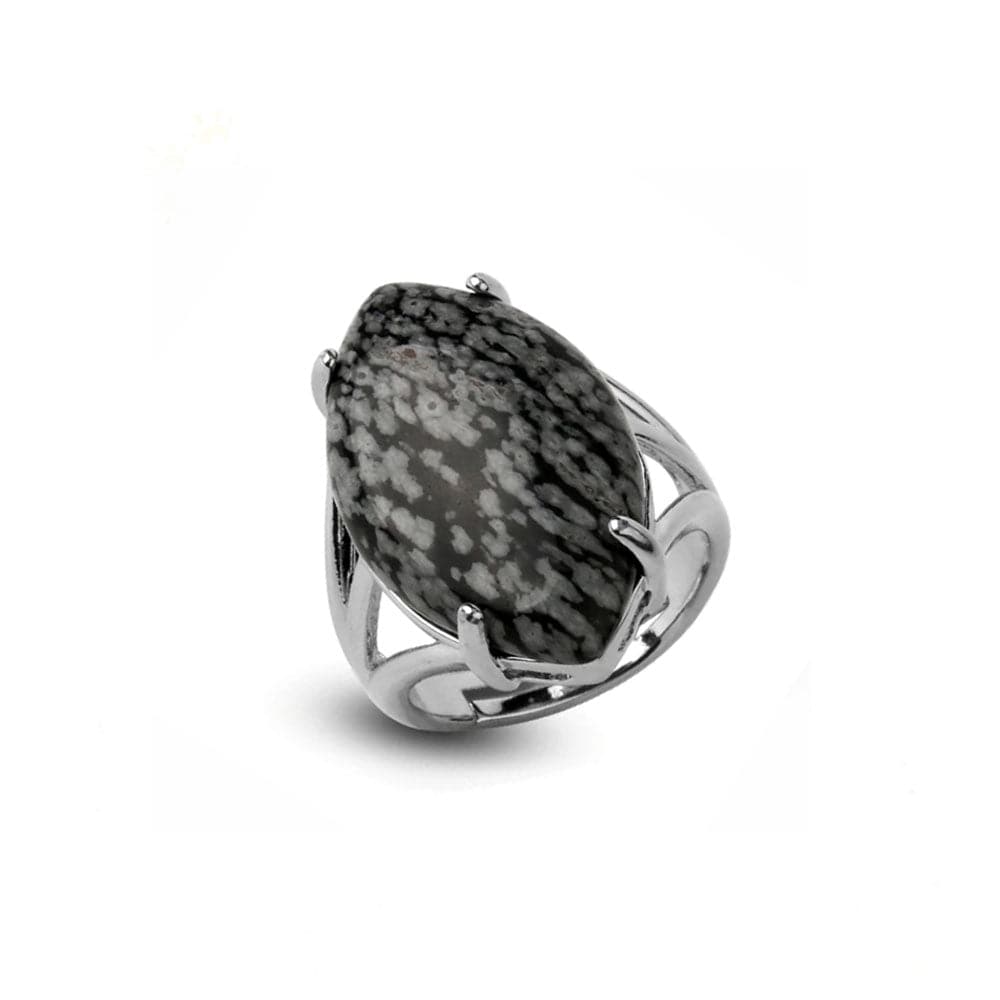Bague Pierre Obsidienne "Lila"