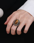 Bague Pierre Oeil de Tigre "Coralie"