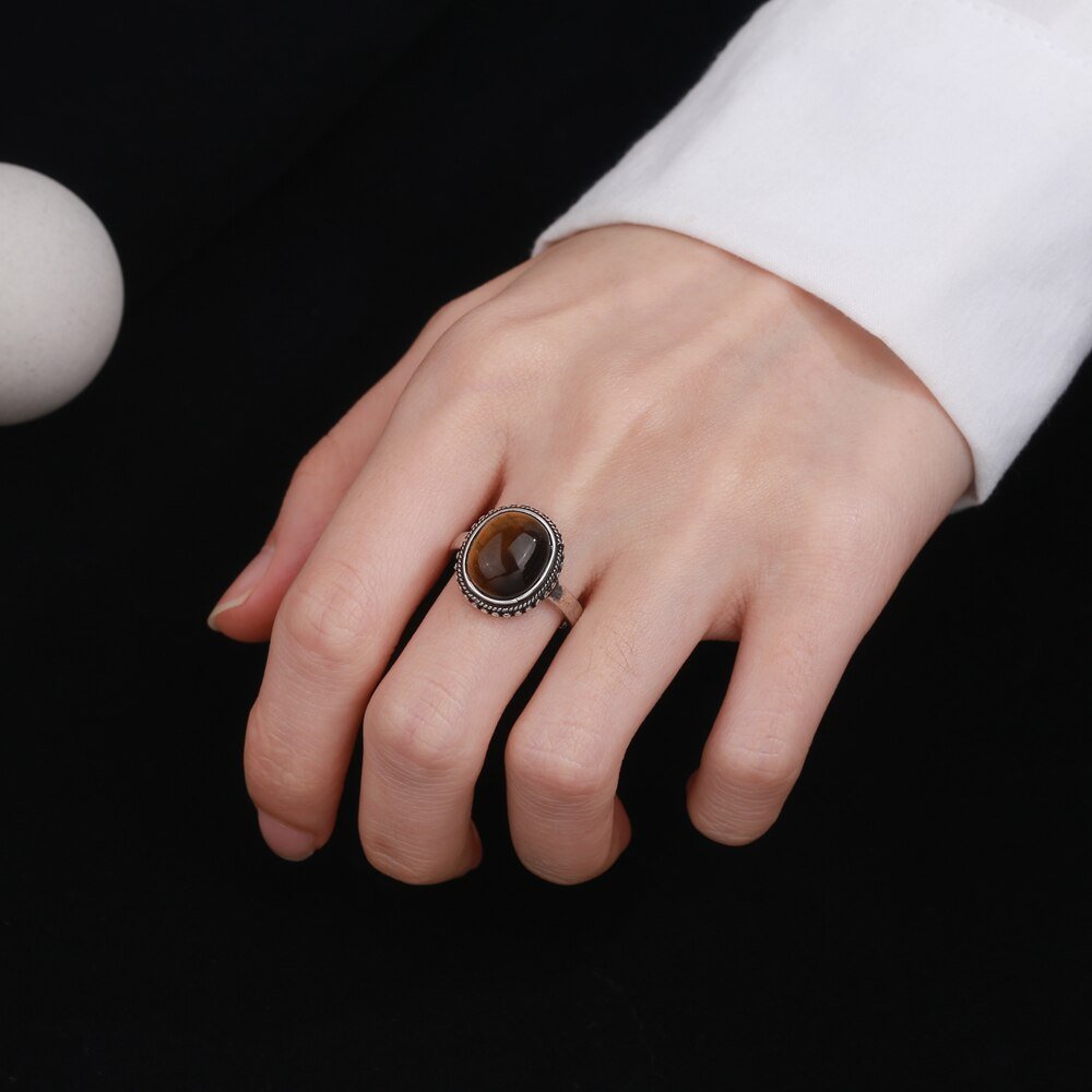 Bague Pierre Oeil de Tigre "Lumi"