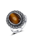 Bague Pierre Oeil De Tigre "Ondine"