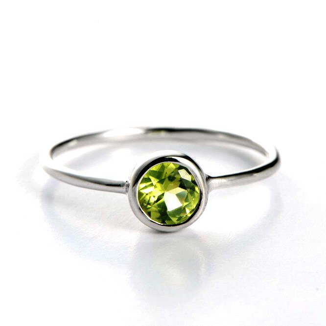 Bague Pierre Péridot "Lilas" en Argent 925