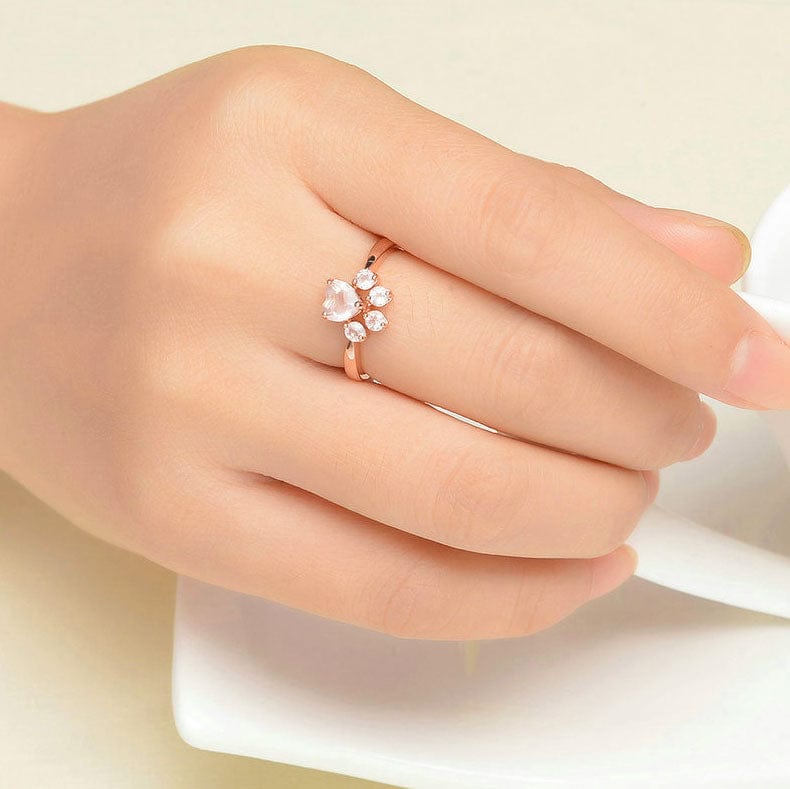 Bague Quartz Rose "Daria" en Argent 925