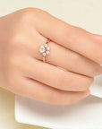 Bague Quartz Rose "Daria" en Argent 925