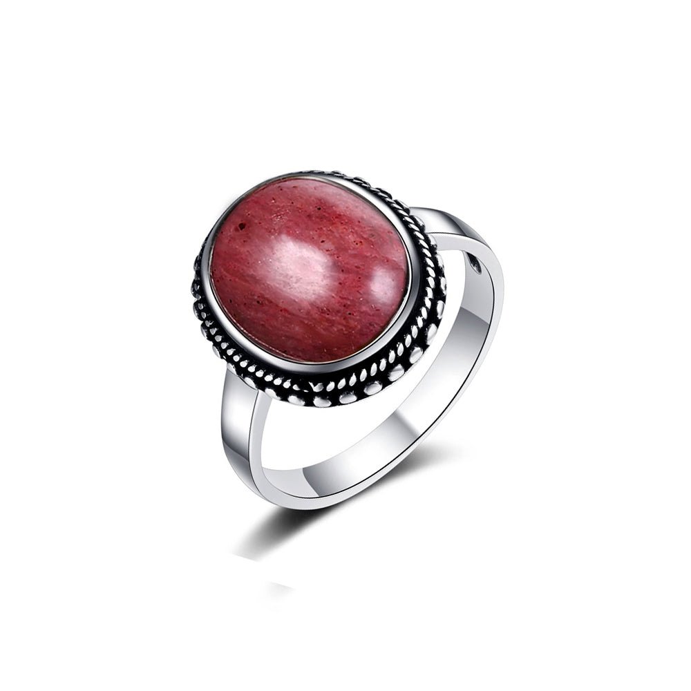Bague Rhodochrosite "Polina" en Argent 925