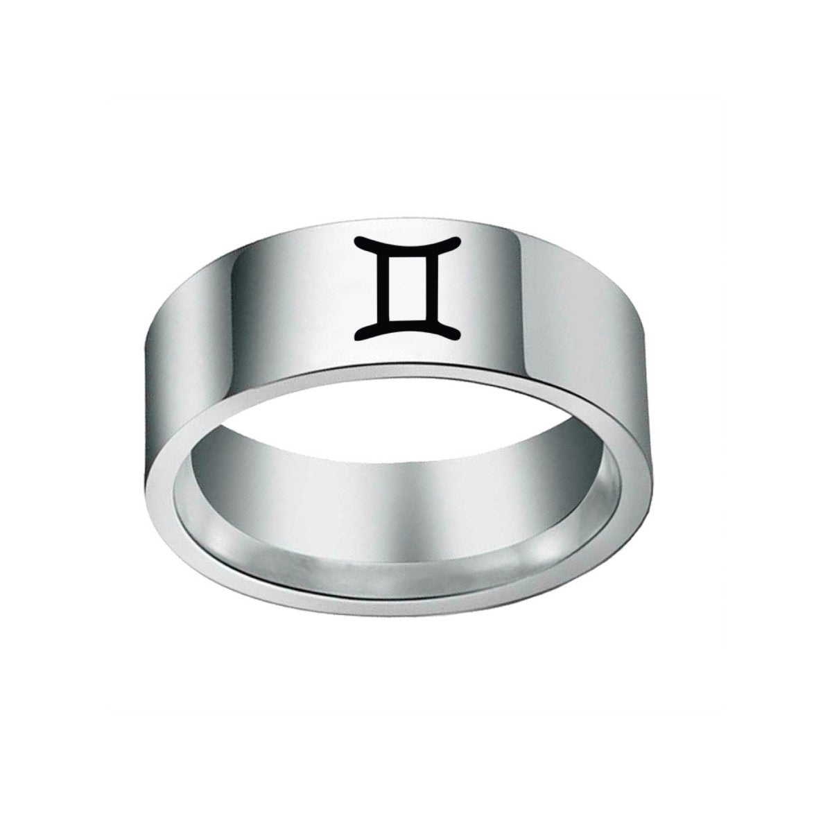 Bague Signe Astro Gémeaux en Acier