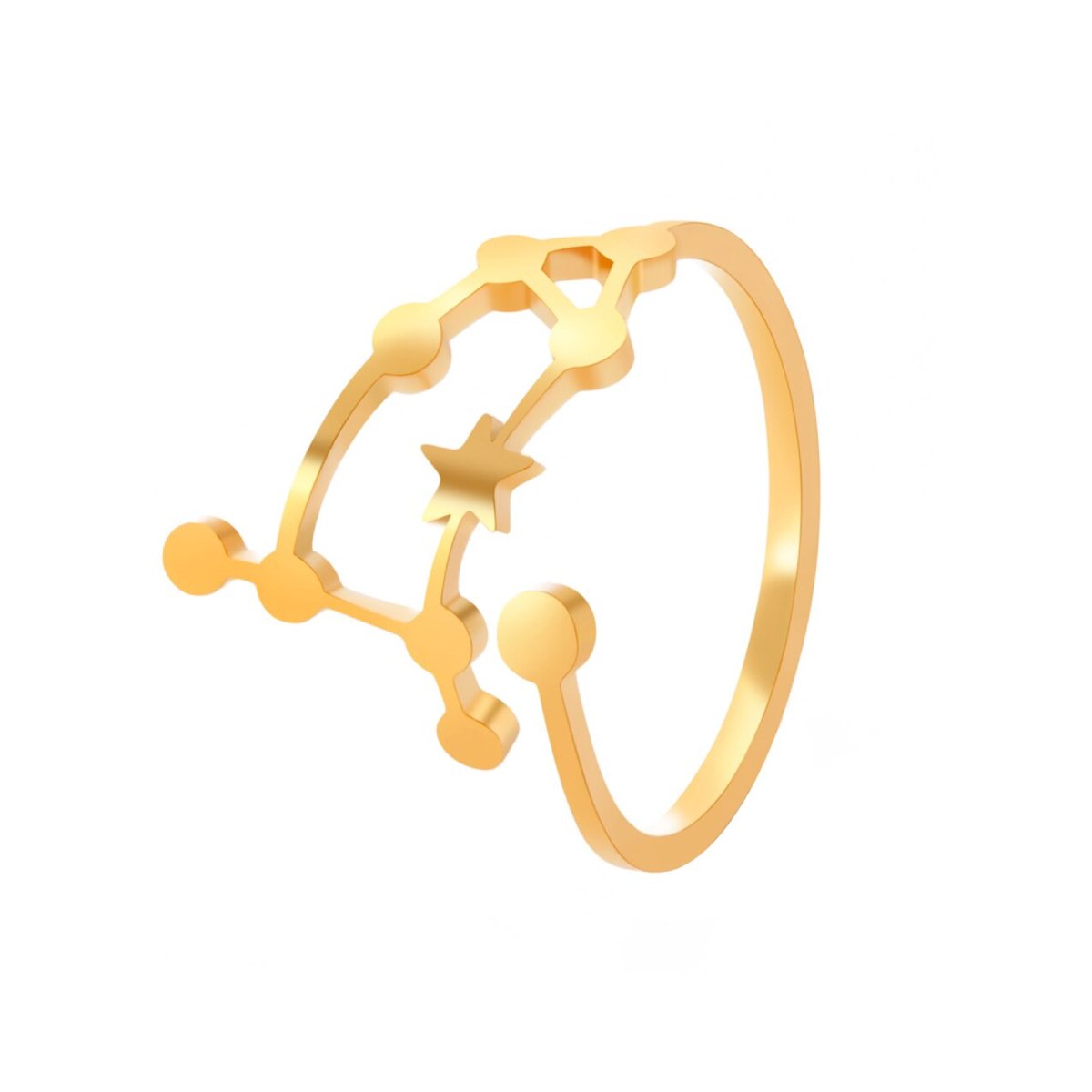 Bague Signe Astrologique Gémeaux en Acier