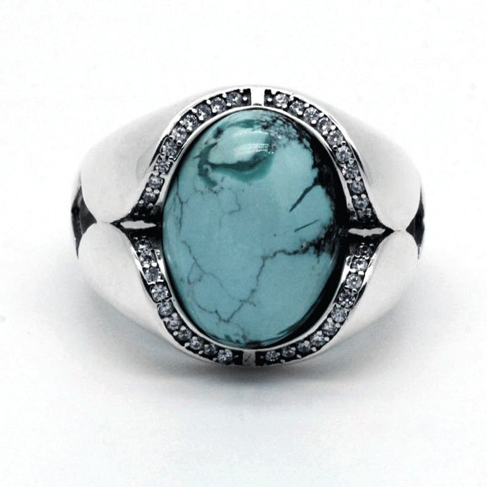 Bague Turquoise "Célestelia" en Argent 925