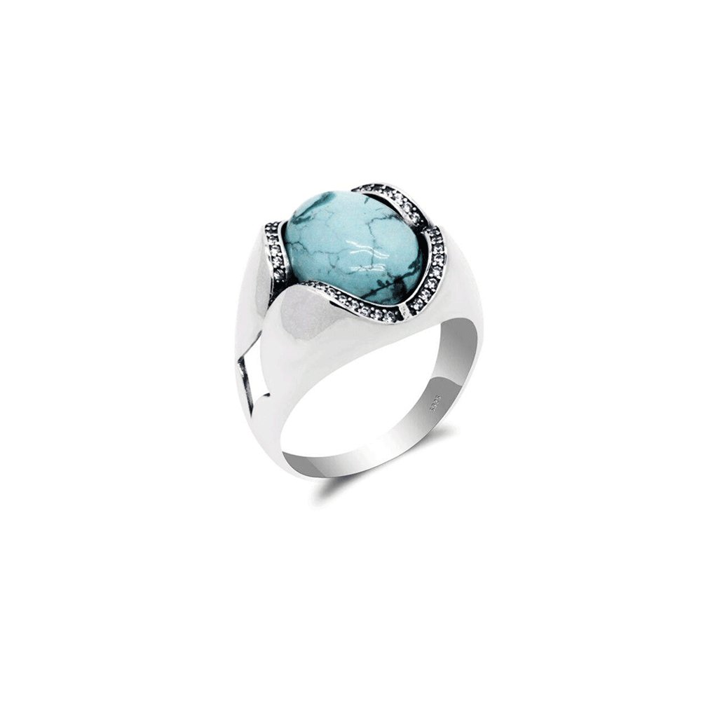 Bague Turquoise "Célestelia" en Argent 925
