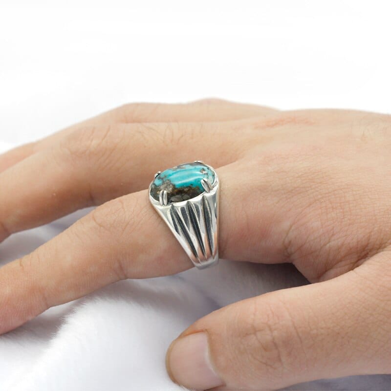 Bague Turquoise "Ilyndra" en Argent Sterling