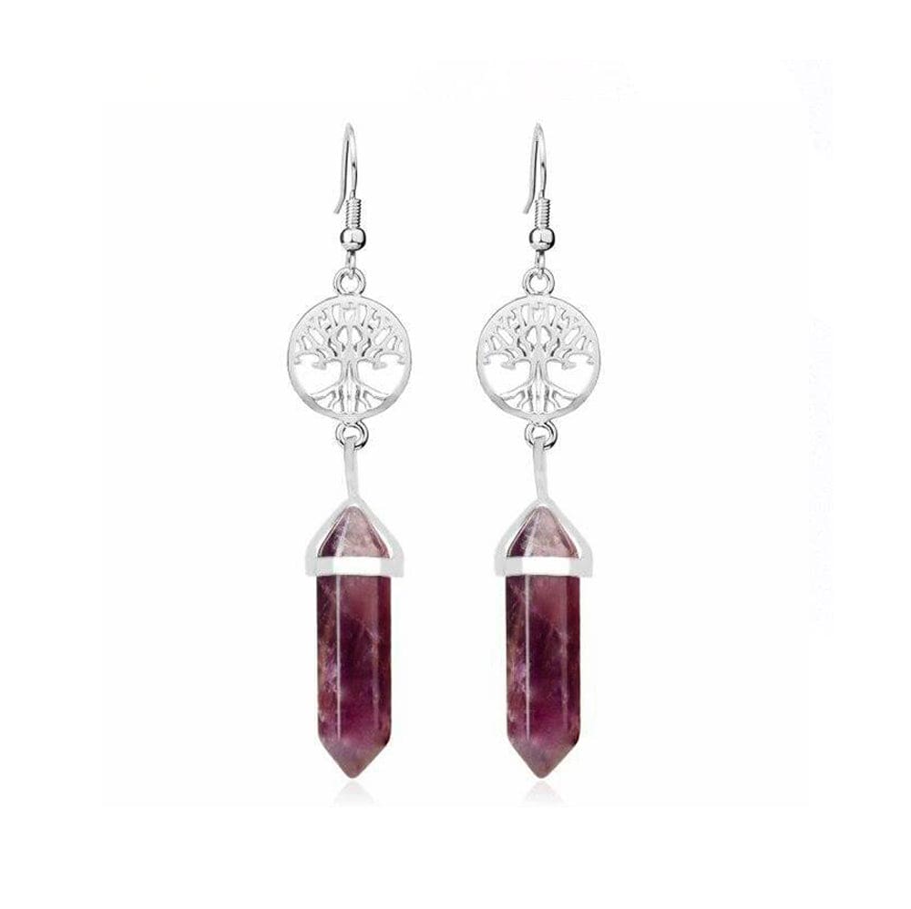 Boucles D'oreilles Améthyste "Clarisse"