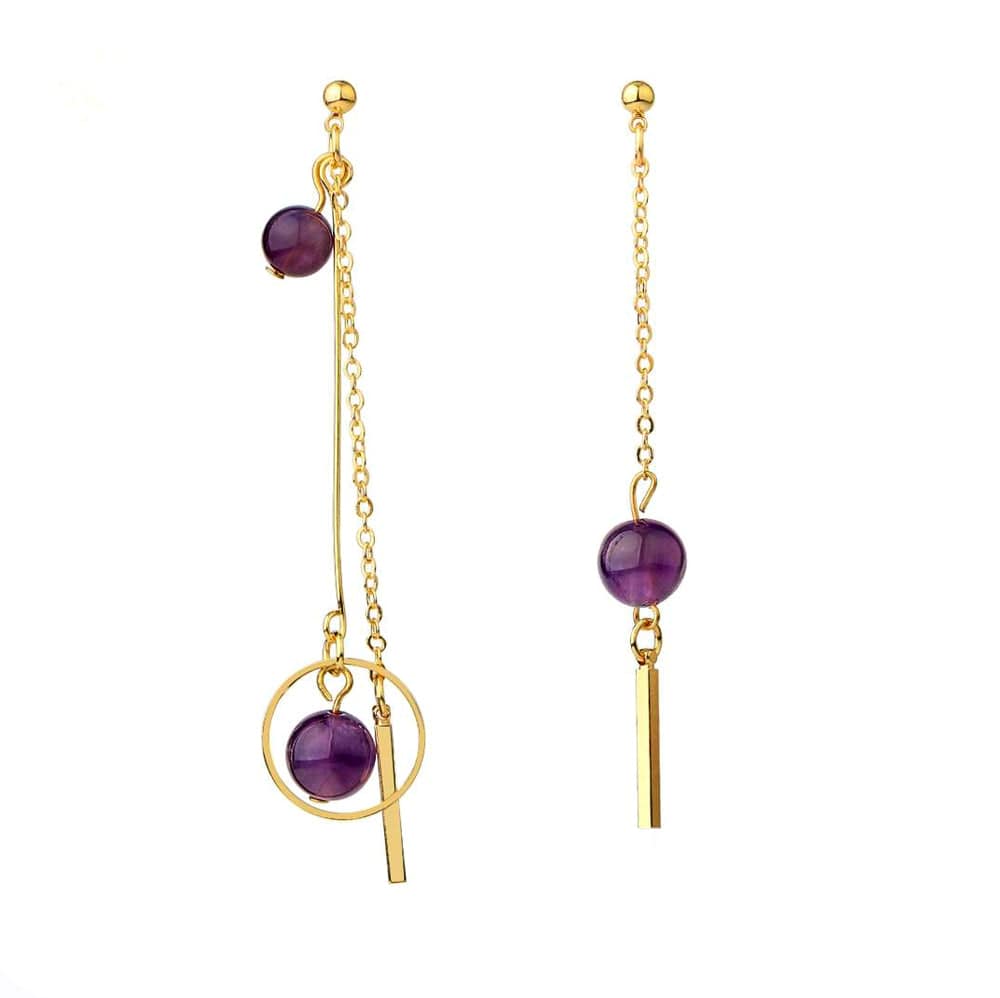 Boucles D'oreilles Améthyste "Florence"