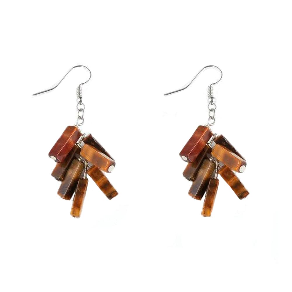 Boucles D'oreilles Oeil De Tigre "Amanda"