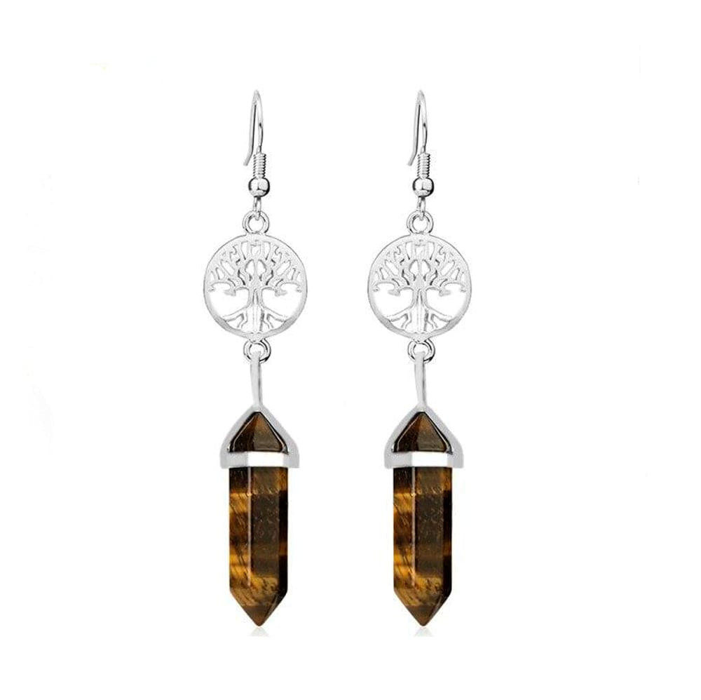Boucles D'oreilles Oeil De Tigre "Mélina"