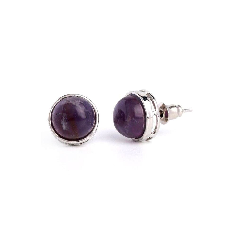 Boucles D'oreilles Perles Améthyste "Alexine"