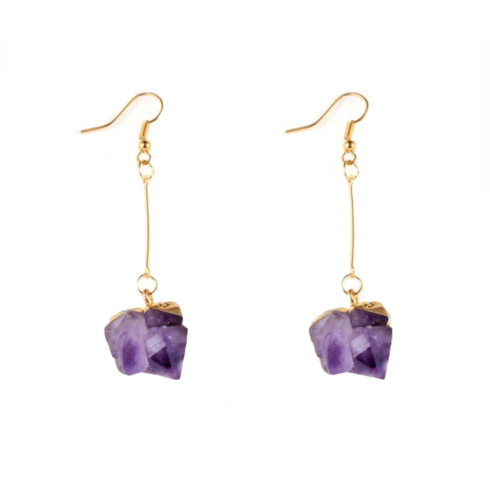Boucles D'oreilles Perles Améthyste "Lina"