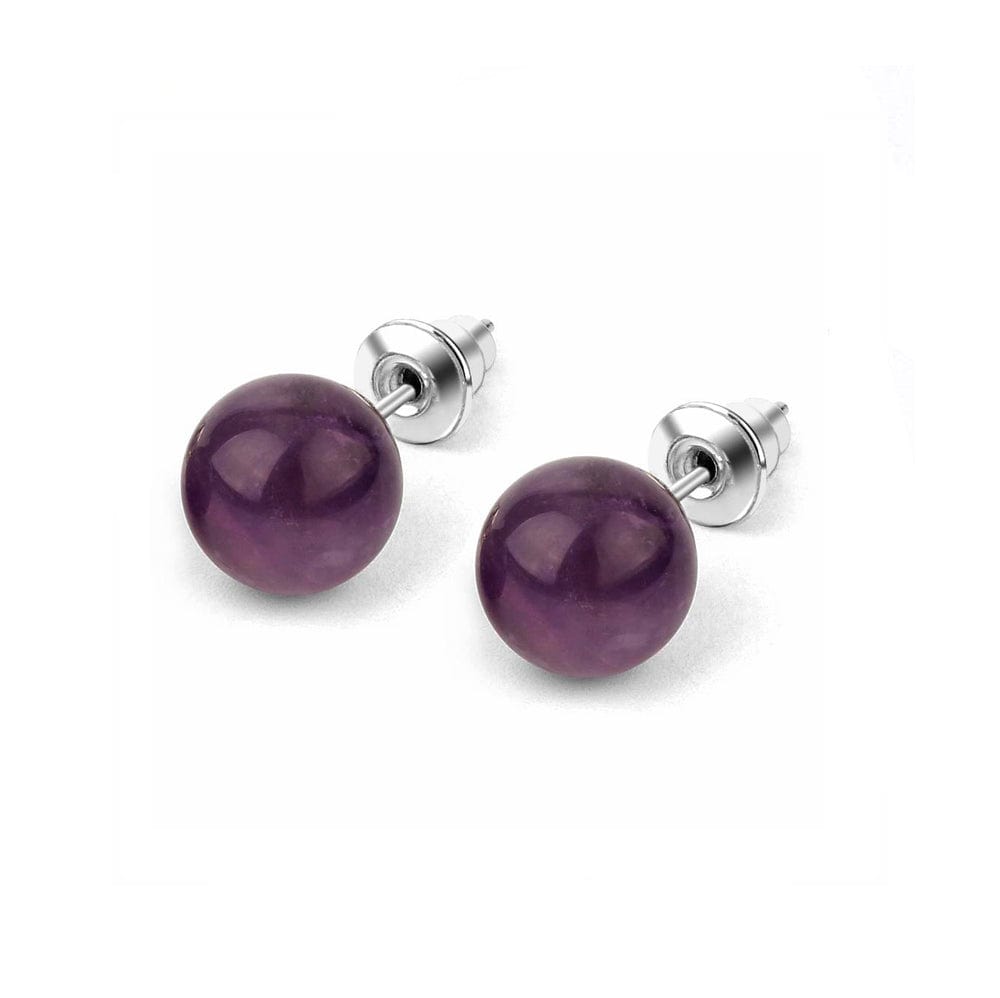 Boucles D'oreilles Perles Améthyste "Lise"