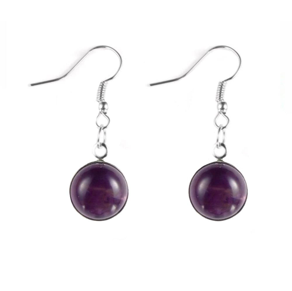 Boucles D'oreilles Pierre Améthyste "Olivia"