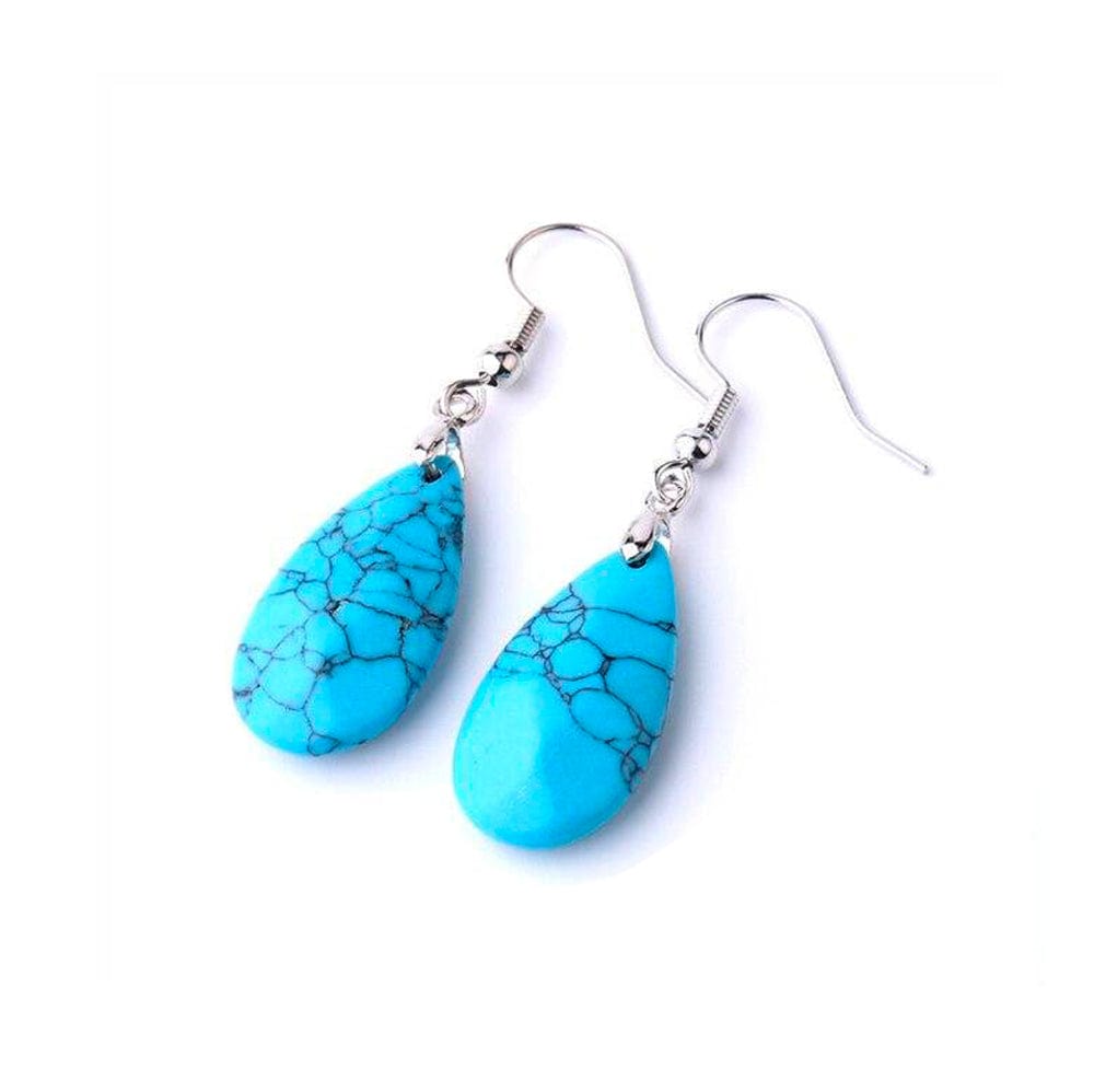 Boucles D'oreilles Turquoise "Cyrille"