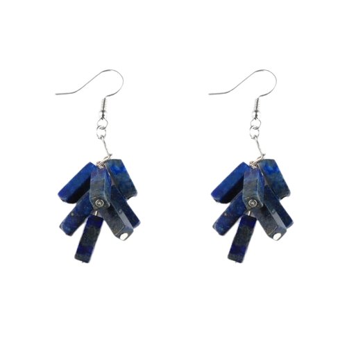 Boucles Pierre Lapis Lazuli "Else"