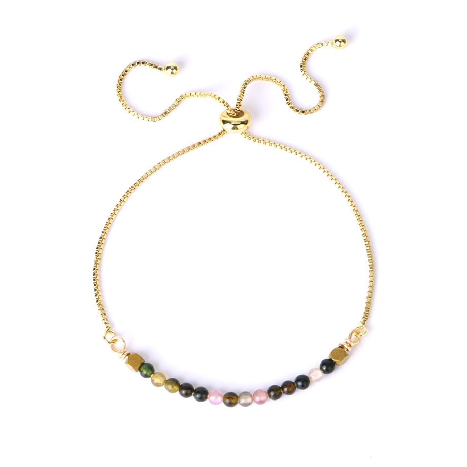 Bracelet Agate Indienne "Marjolaine" en Acier