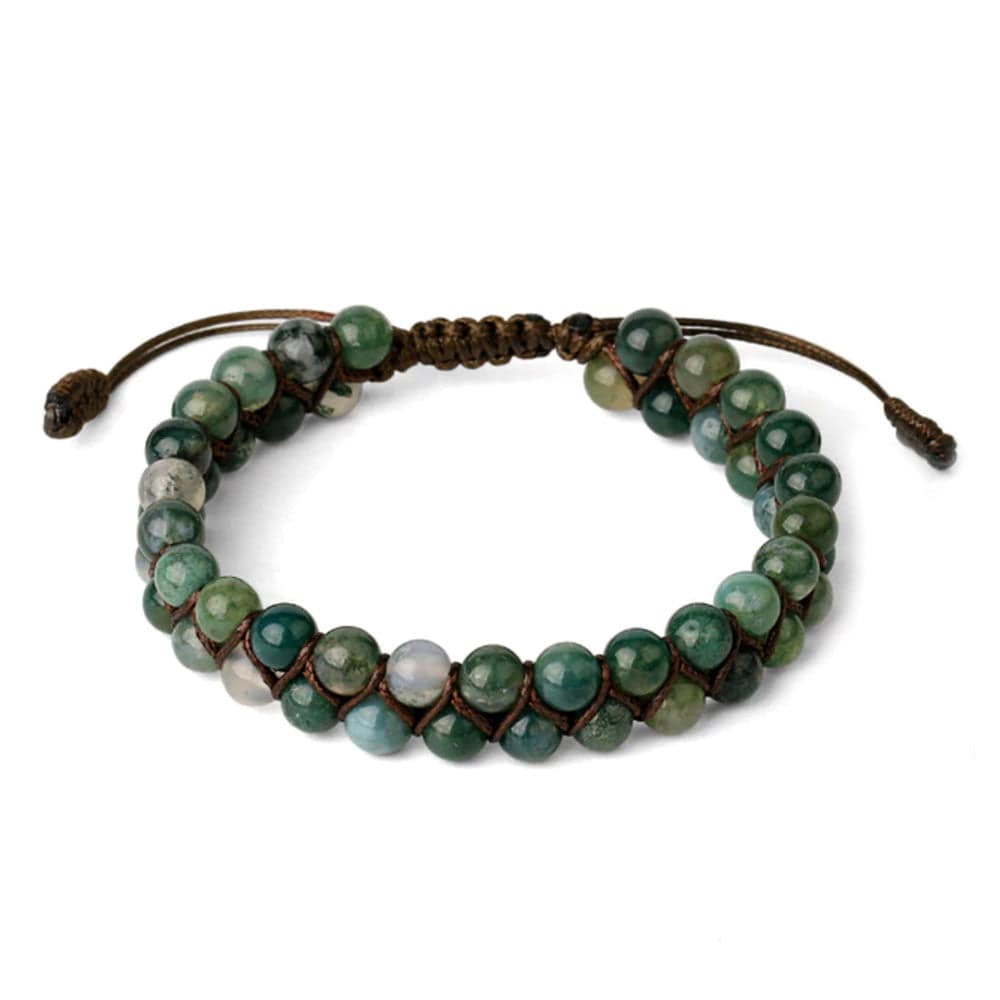 Bracelet Agate Mousse "Anemone"