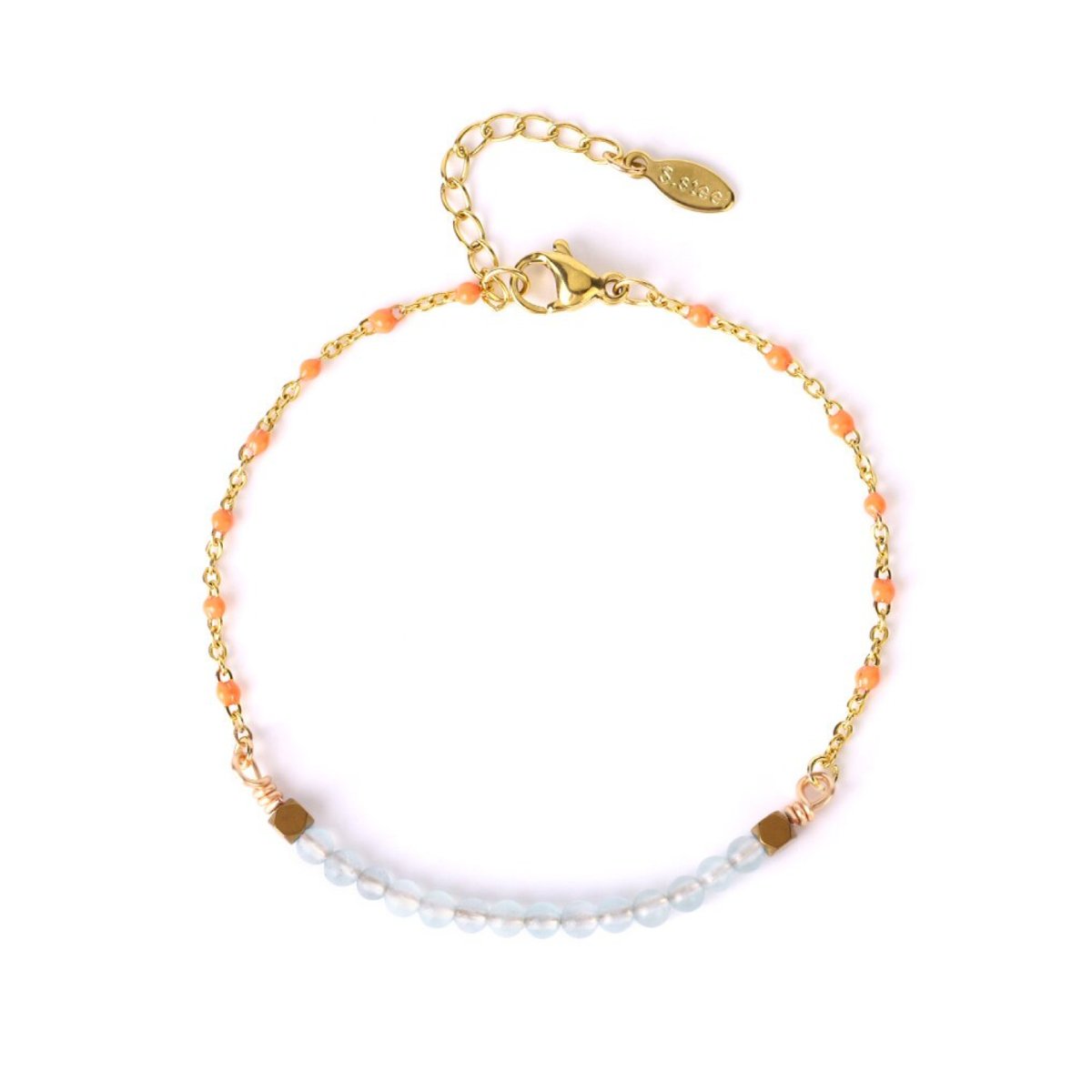 Bracelet Aigue Marine "Tatiana" en Acier