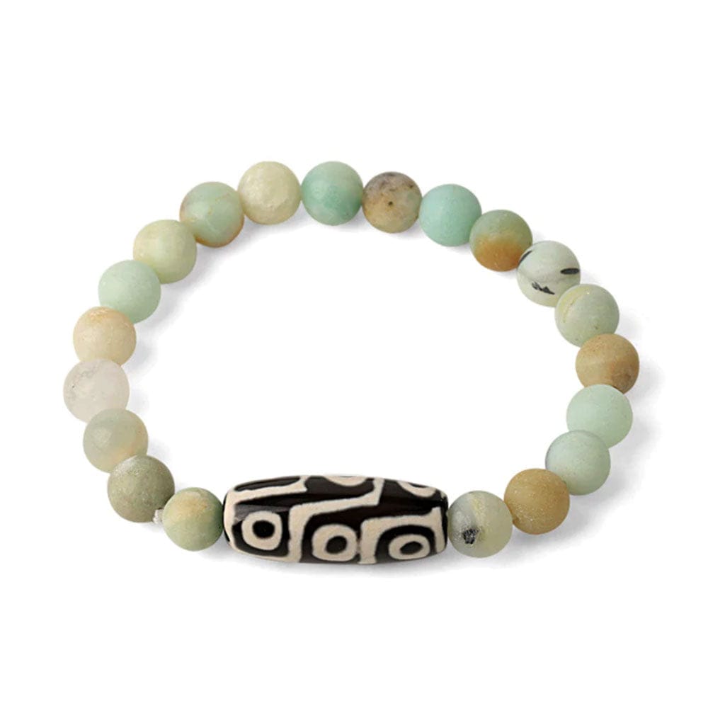 Bracelet Amazonite & Dzi "Séraphine"