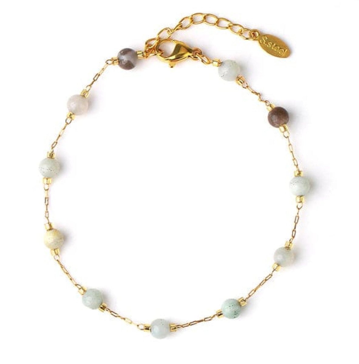 Bracelet Amazonite "Lucie" en Acier