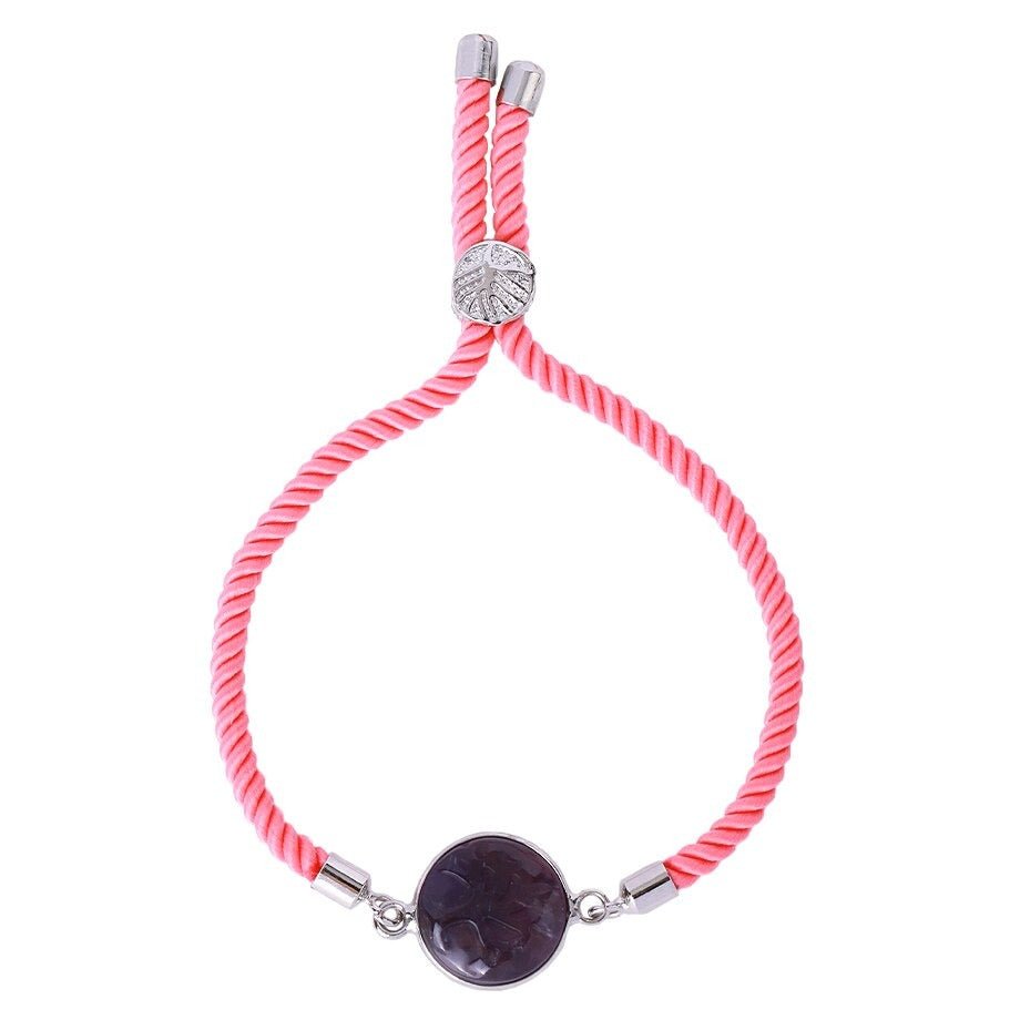Bracelet Améthyste "Eulalie" en Nylon