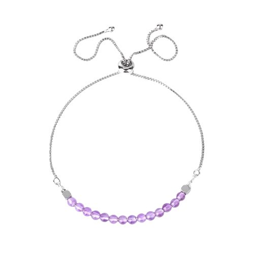Bracelet Améthyste "Manoa" en Acier Inoxydable
