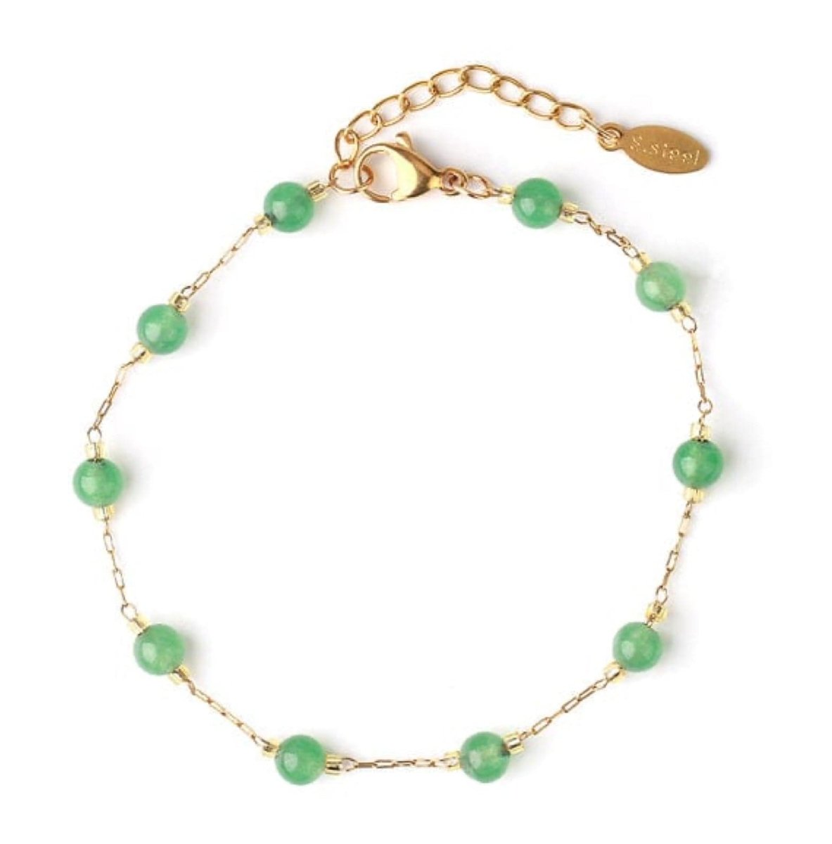 Bracelet Aventurine Verte "Kélia" en Acier