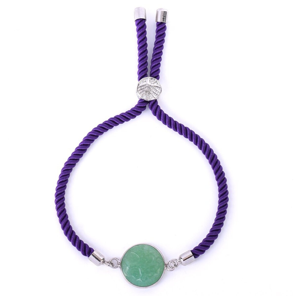 Bracelet Aventurine Verte "Kylie" en Nylon