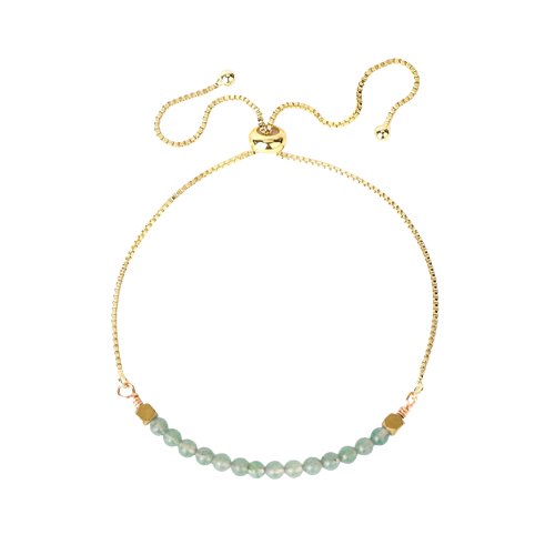 Bracelet Aventurine Verte "Maureen" en Acier