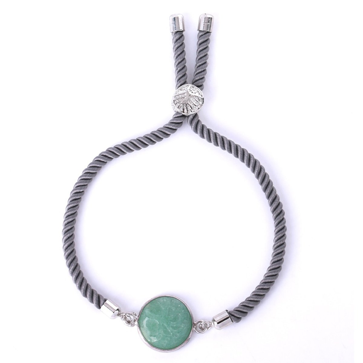 Bracelet Aventurine Verte "Shanna" en Nylon