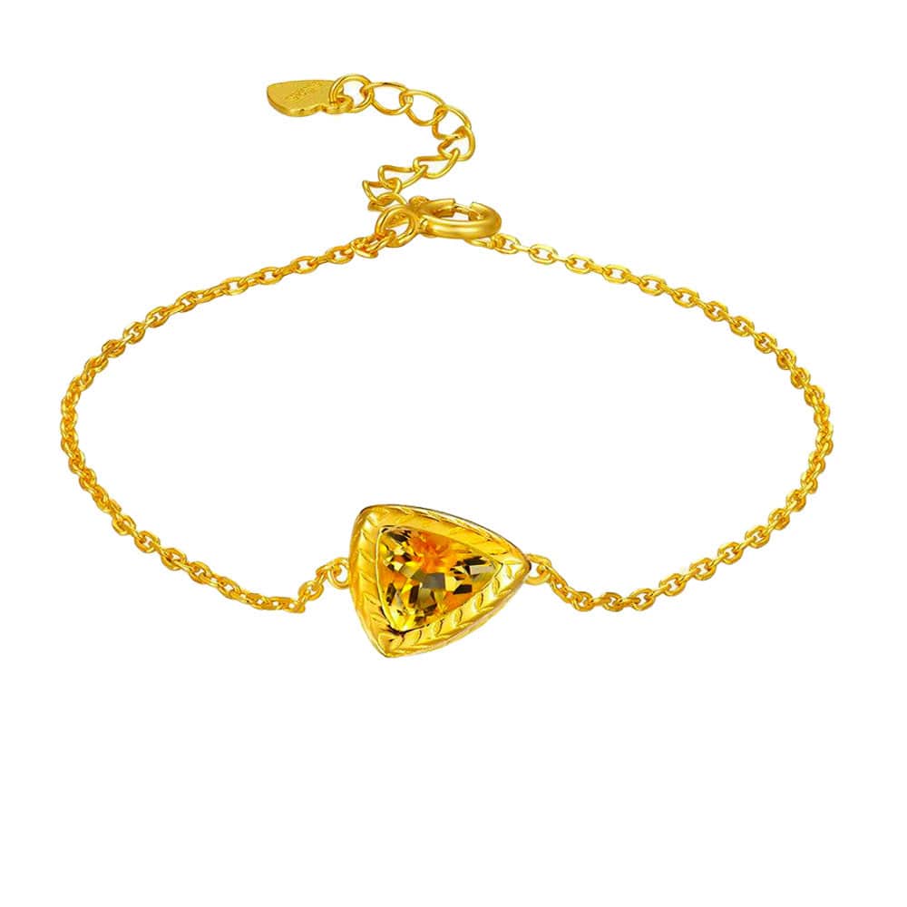 Bracelet Citrine "Clémence" en Argent Sterling