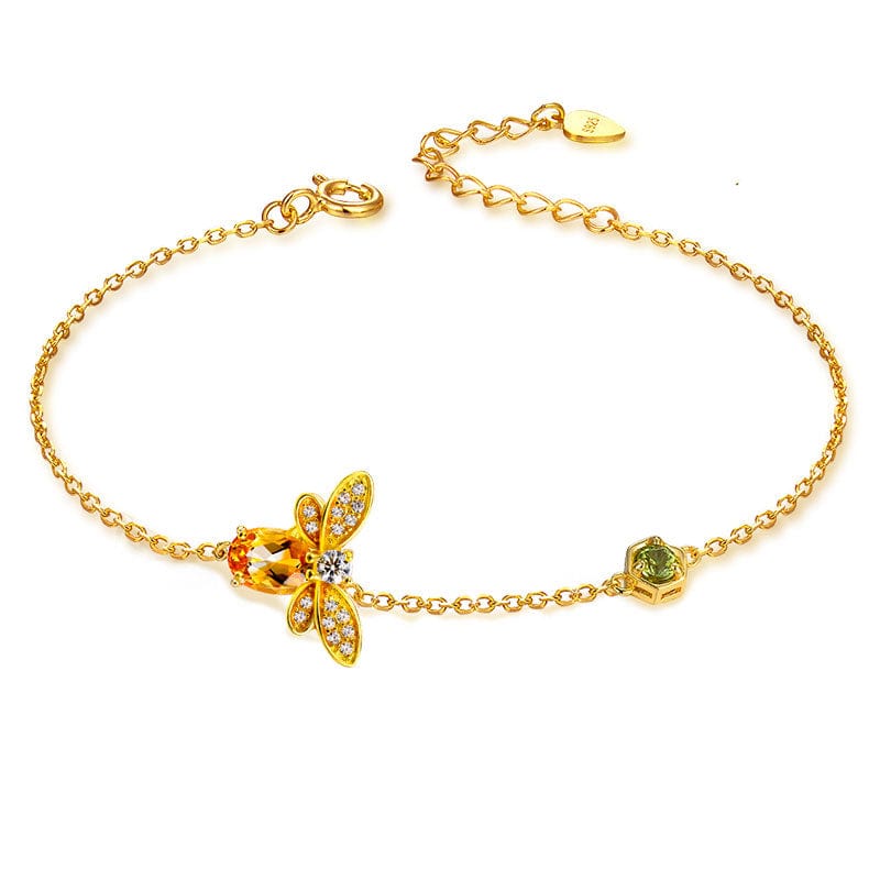 Bracelet Citrine "Cyrille" en Argent Sterling