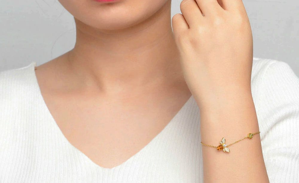 Bracelet Citrine "Cyrille" en Argent Sterling