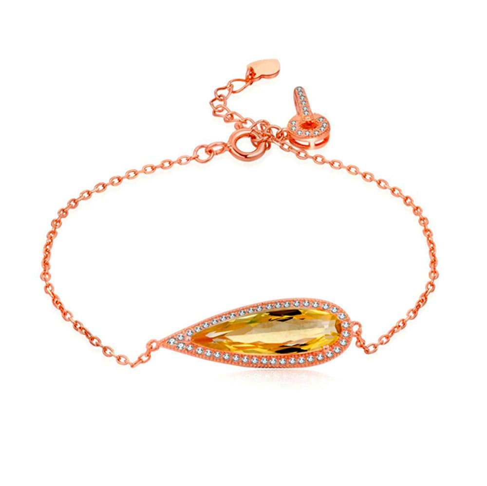 Bracelet Citrine "Laiva" en Argent 925