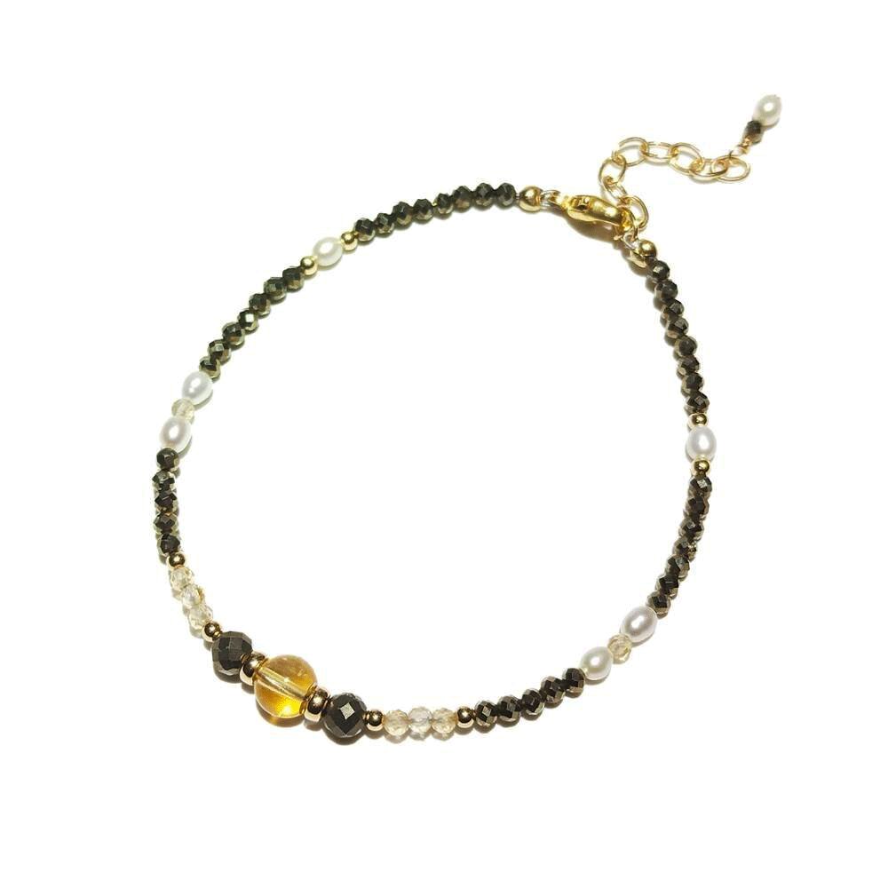Bracelet Citrine & Pyrite "Aina"