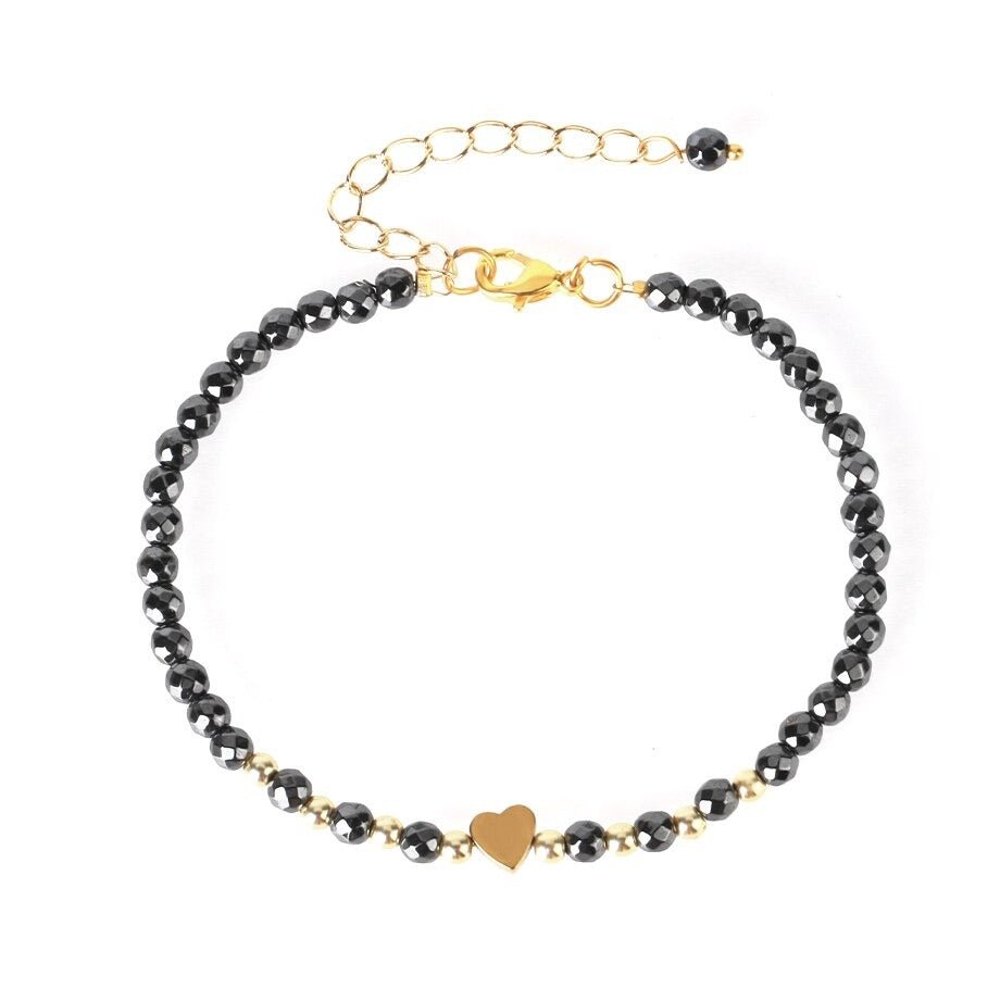 Bracelet Coeur Hématite