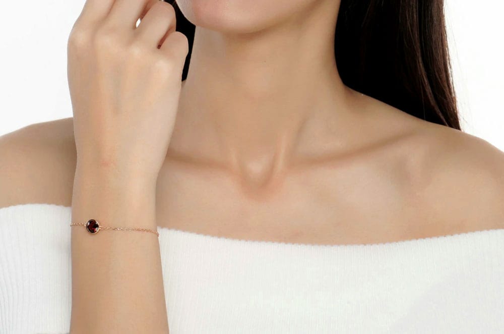 Bracelet Grenat "Emy" en Argent 925