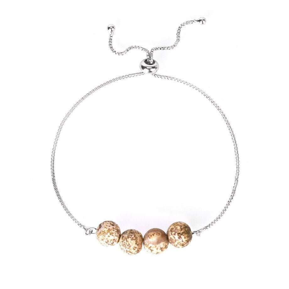 Bracelet Jaspe Paysage "Blanca"