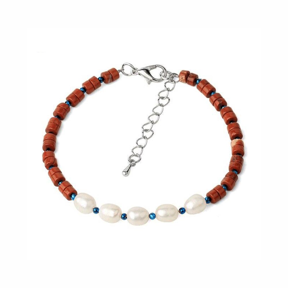 Bracelet Jaspe Rouge "Maud"