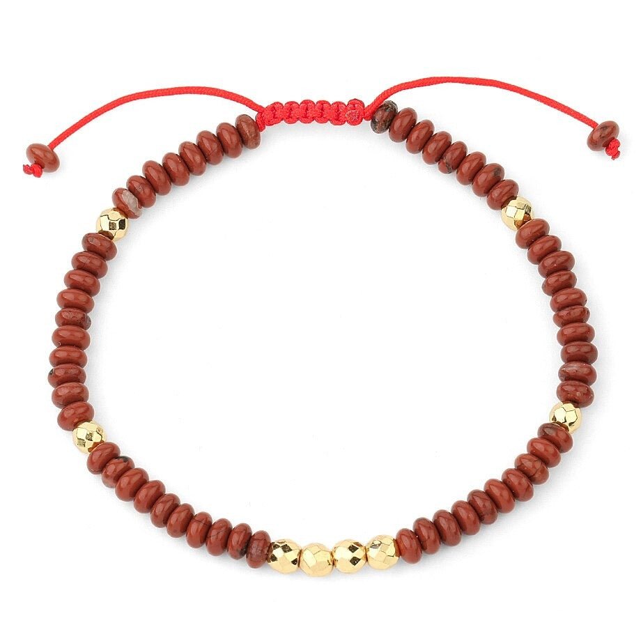 Bracelet Jaspe Rouge "Vivia"