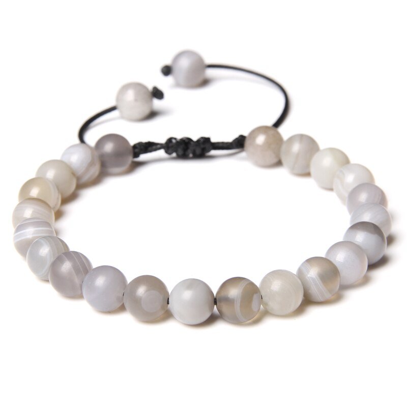 Bracelet Lithothérapie Agate 8mm "Calliopa"