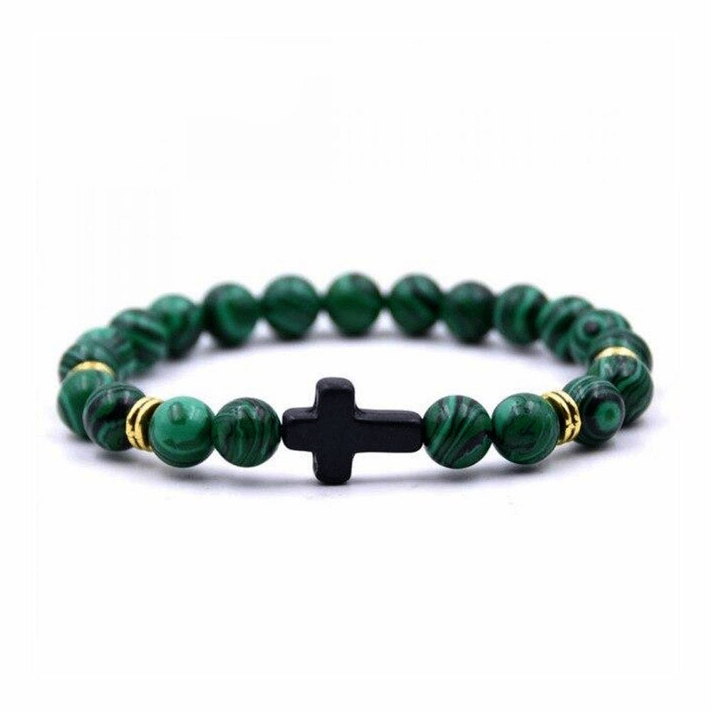 Bracelet Lithothérapie Malachite "Elna"