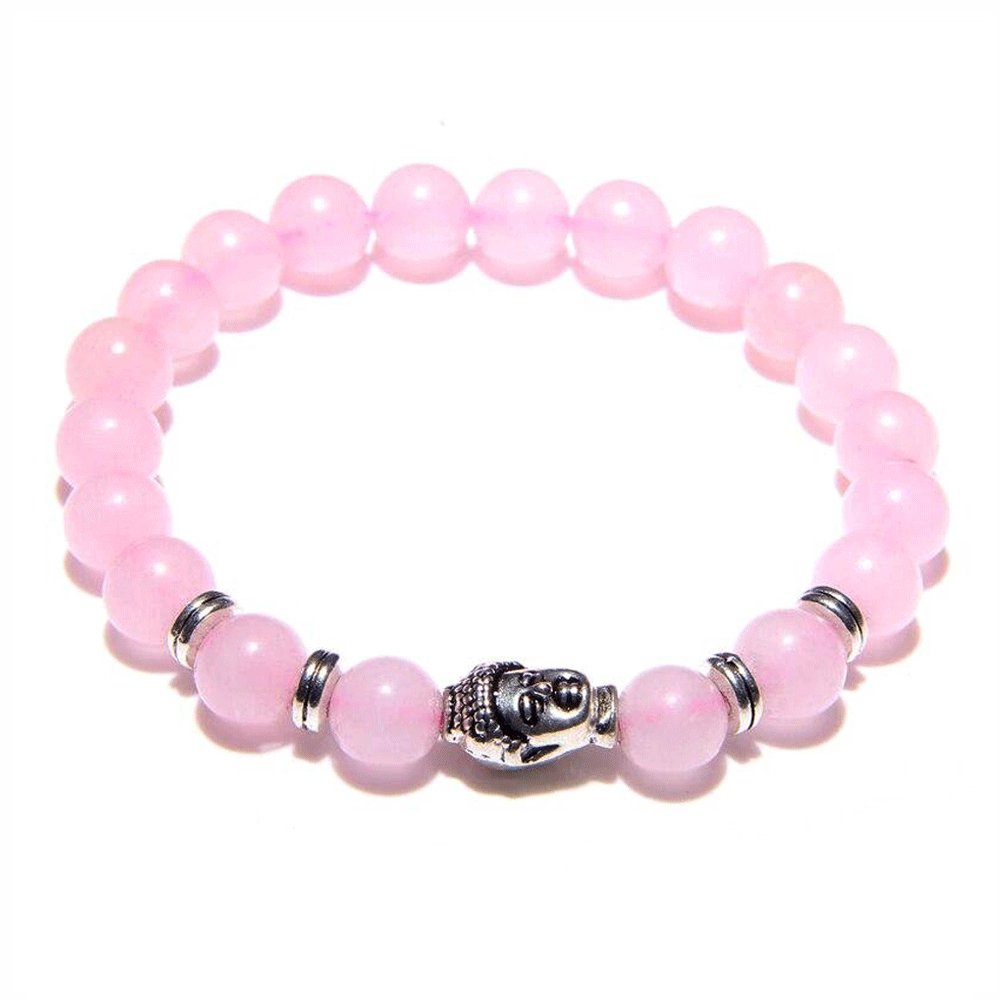 Bracelet Lithothérapie Quartz Rose "Angie"
