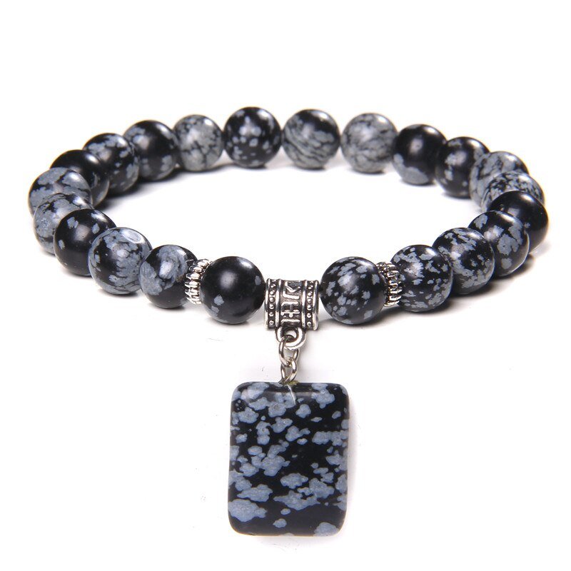 Bracelet Obsidienne Neige "Emilia"