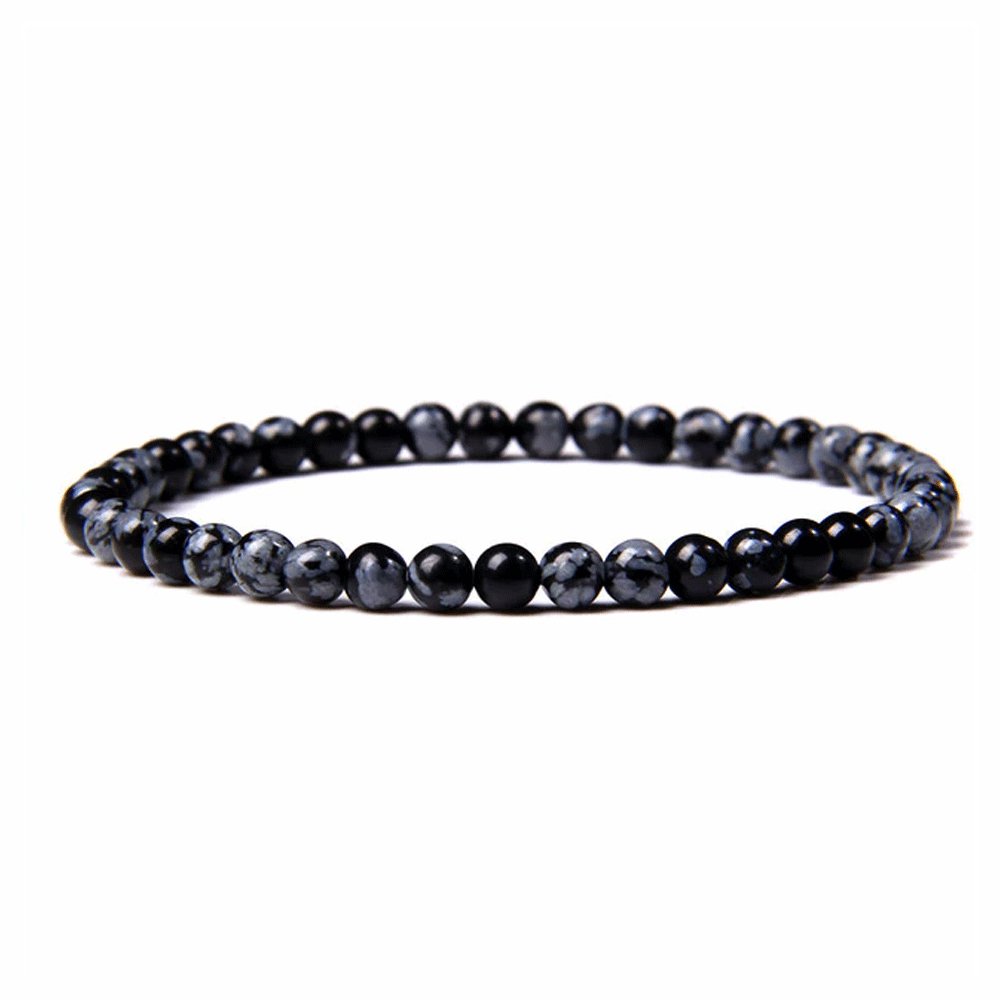 Bracelet Obsidienne Neige "Sibyl"
