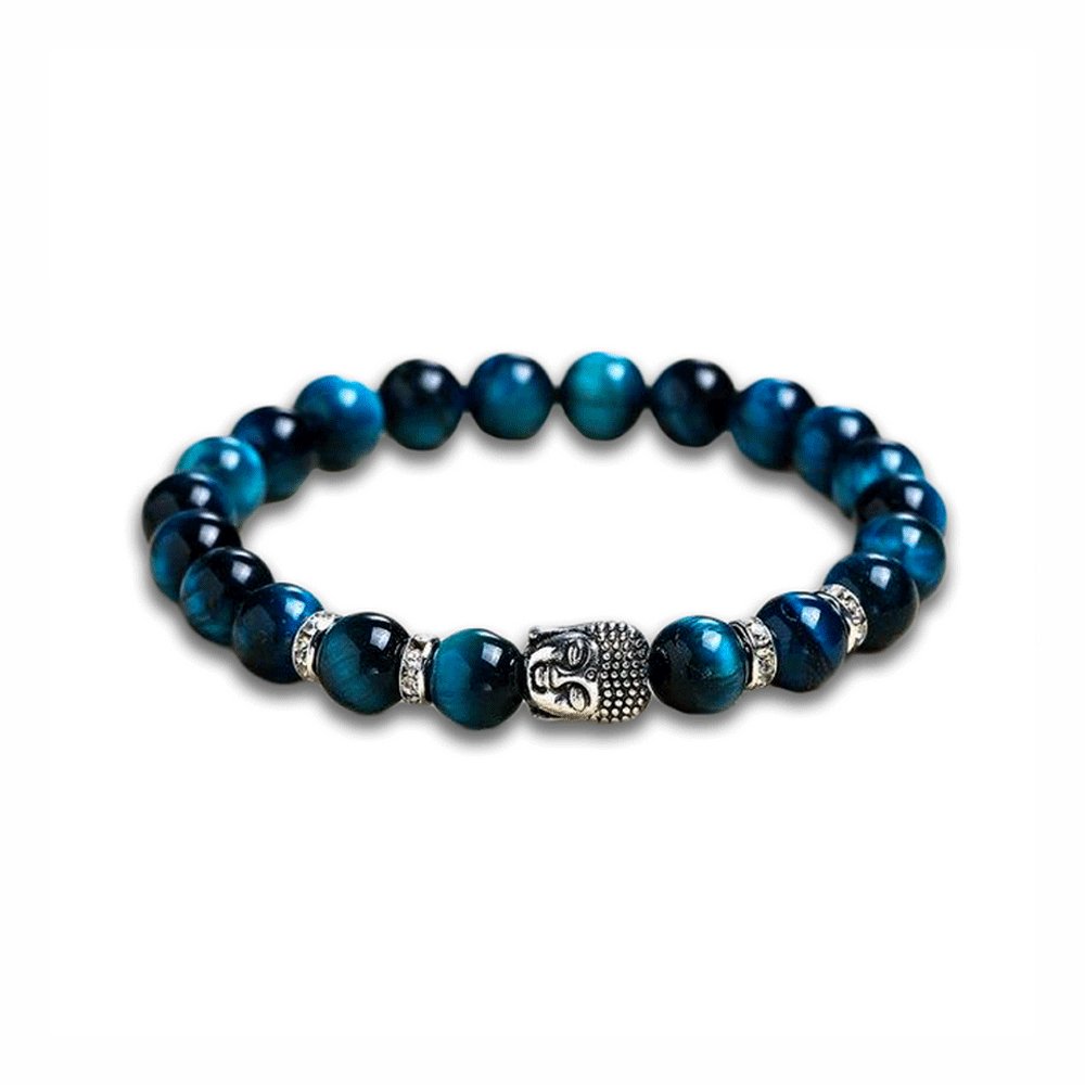 Bracelet Oeil De Tigre Bleu "Olena"